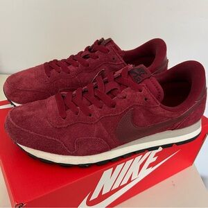 Nike Burgundy Suede Air Pegasus 83 Running Shoes